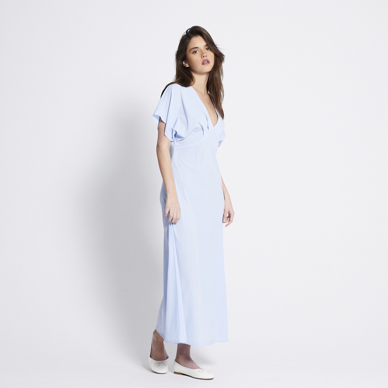 V-neck crepe dress "Selena"